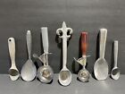 Vintage USA-Taiwan Ice Cream Scoop Mixed Lot of 7 - Push Button/Ribbed Handles