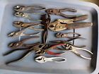 LOT OF 15  VINTAGE PLIERS ALL DIFFERENT MAKERS