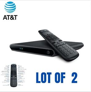 LOT of 2 AT&T Direct TV Streaming Box C71KW-400 Includes Remote & Power Adapter