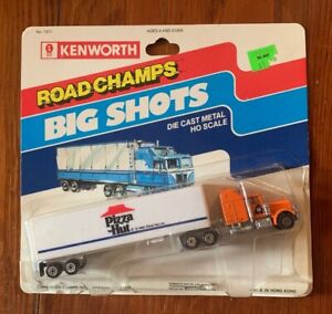 1986 Road Champs Big Shots Kenworth Pizza Hut Truck & Trailer HO Scale