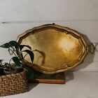 Vintage Large Brass Tray with Handles | Decorative Tray
