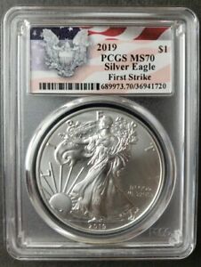New Listing2019 $1 American Silver Eagle Dollar PCGS MS70