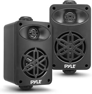 Pyle Indoor Outdoor Speakers Pair - 200 Watt Dual Waterproof 3.5” 2-Way