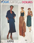UNCUT Vogue 1993 Designer Kasper Misses Shirt Top Blouse Skirt 12 Sew Pattern