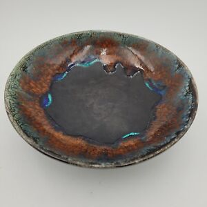 New ListingVintage Royal Haeger Ceramic Pottery Matte Black Abstract Art Round Bowl RG 56