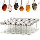 24 Pieces Glass Spice Jar Bin 100ML Shaker Organizer Canisters with Shaker Lids