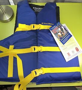 NWT West Marine Life Vest/Jacket Unisex Adult Oversized Adjustable 40-60”Chest