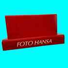 Vintage Display Stands; Red Acrylic; Logo Reads FOTO HANSA Lot of 9