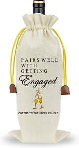 New ListingWedding Wine Bag Engagement Gifts for New Couples, Mr and Mrs Marriage Wedding G