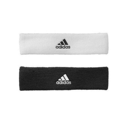 adidas Sweatband Headband Hairband BANDA PARA EL SUDOR Black White Tennis Sports