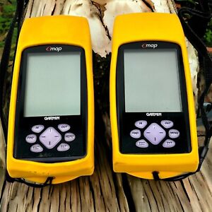 Lot Of 2 Garmin eMap Handheld 12 Parallel Channel GPS/Hiking/Geocaching Tested