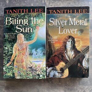 2 Book Lot! TANITH LEE : The Silver Metal Lover & Biting The Sun : Paperbacks