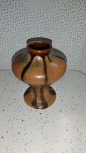 Antique Pottery Art Nouveau Vase, Belgium, 4 1/4
