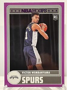 Victor Wembanyama 2023-24 Panini Hoops NBA Rookie Tribute Purple RC #2