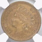 1908 S Indian Head Cent NGC Graded AU 58 Brown Certified Well Struck 4723927-002