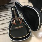Acoustic Electric Guitar Ovation Elite 1718 Deep Ball Black  with Case