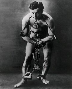Harry Houdini shown in chains circa 1899 8
