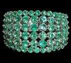 2.36Ct Emerald 14K White Gold Cluster Ring RWGG74-14-6.5-21