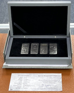 2021 Barbados 80 Years of Mount Rushmore 4 Silver Coin Bar Set - Only 500 Minted