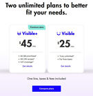 Visible Wireless UNLIMITED PLAN $25 MONTH, Plus get back $70+