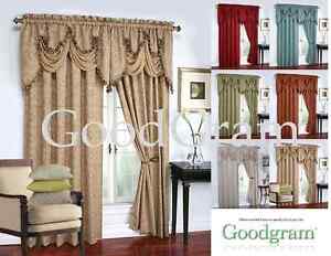 GoodGram Luxurious Georgina Window Curtain Treatments - Assorted Colors