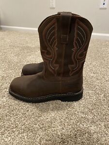 Cody James Brown Leather COMP Toe Waterproof Western Work Boots Men’s Sz 8.5 D