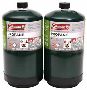 Coleman Propane Camping Fuel Pressurized Cylinder 16 Oz - 332423 (2 Pack)