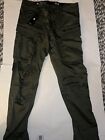 NWT G-Star Raw Pants Men's Green Rovic Zip 3D Tapered Cargo Pockets $140 31x32