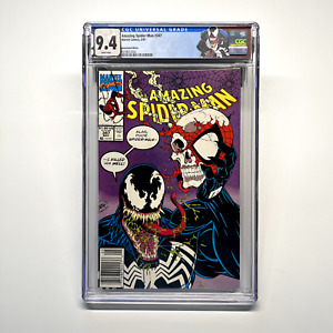 Amazing Spider-Man #347 CGC 9.4 W/P Newsstand (1991 Marvel) Custom Venom Label