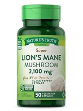 Lions Mane Mushroom Supplement | 2100mg | 50 Capsules | Vegetarian, Non GMO &...