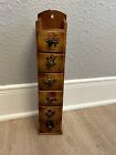 Vintage tall 6 drawer sewing caddy decorative sewing box vintage Japan