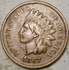 1867/67 INDIAN HEAD CENT/PENNY RE PUNCHED DATE VERY SCARCE ERROR FS-301/SNOW #1