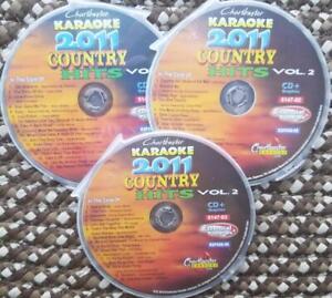 CHARTBUSTER 2011 KARAOKE DISCS COUNTRY HITS 3 CDG MUSIC 50 SONGS CD+G 5147 set