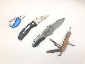 Assorted Lockback and Folding Multi-Tool Pocket Knife Lot of 4