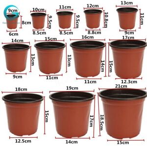 Plastic Plant Flower Pots Nursery Seedlings Pot Plant Container 100Pcs