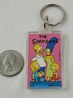 Vintage Double Sided Keychain Homer Simpson And Family  1989