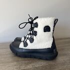 Sorel Explorer Joan Women's Boots 8 White Cozy Plush High Ankle Outdoor Winter