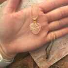 Wire Wrapped Rose Quartz Heart Pendant Necklace, Gift For Her, Valentines Day