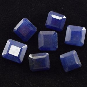 85.25 Ct Natural Blue African Sapphire 7 Pieces Loose Gemstone Lot 14 x 8 mm