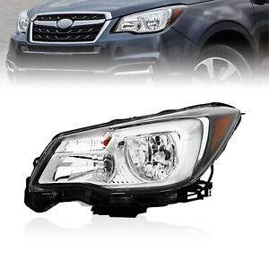 Left Headlight For 2017-2018 Subaru Forester Halogen Headlamp Driver Side W/Bulb (For: More than one vehicle)