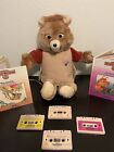 Vintage Teddy Ruxpin Doll 1985  W/ Box,Books, & Cassettes, Not Tested