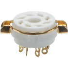 8-Pin Tube Socket Gold Plated Ceramic with Bracket