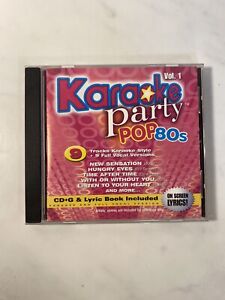 KARAOKE PARTY POP 80'S CD+G Audio CD Disc And Video Lyric Disc Karaoke Machine