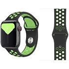 Genuine Apple Nike Sport Loop Watch Band - Black / Lime Blast - 42mm/44mm/45mm