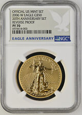 New Listing2006 W $50 American Eagle 1 Oz Gold Reverse Proof Coin NGC PF70 20 Anniversary