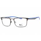 Nike Men's Eyeglasses Satin Gunmetal Full Rim Rectangular Frame NIKE 4314 070