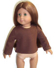 Doll Clothes for 18 inch American Girl - Long Sleeved Brown Knit Top Shirt