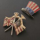 USA AMERICA Antique Brooch Pin Lot World War II Peace Stars Stripes UK 618