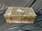 Vintage World War I Army Air Forces Military Foot Locker Trunk