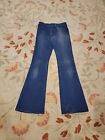 Vintage LEVIS Pants Mens 30x34 Jeans Denim 1970s Zip Bell Bottom Blue Workpants